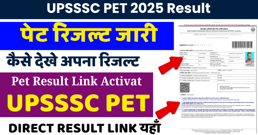 UPSSSC PET 2025 Result