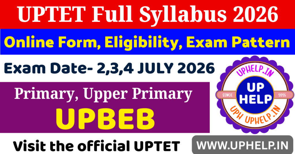 UPTET Full Syllabus 2026