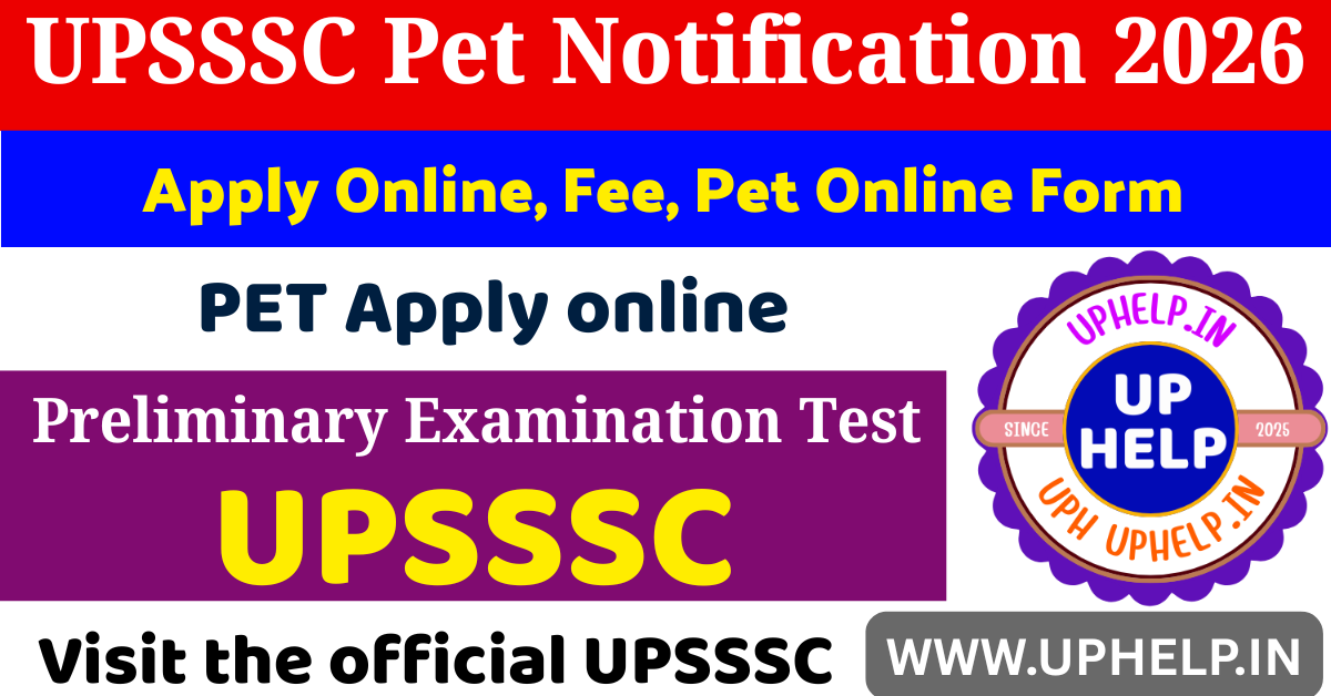 UPSSSC Pet Notification 2026