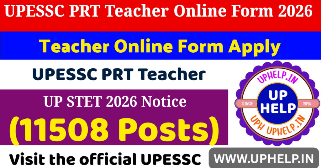 UPESSC PRT Teacher Online Form 2026